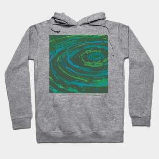 Coiled Greens & Blues Hoodie